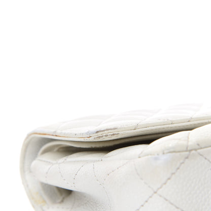 Chanel Caviar Quilted Medium Double Flap White 8 of 24