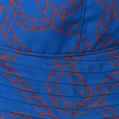 Hermes Toile Technique Cordage Womens Alma Bucket Hat 55 Bleu Zanzibar 8 of 8