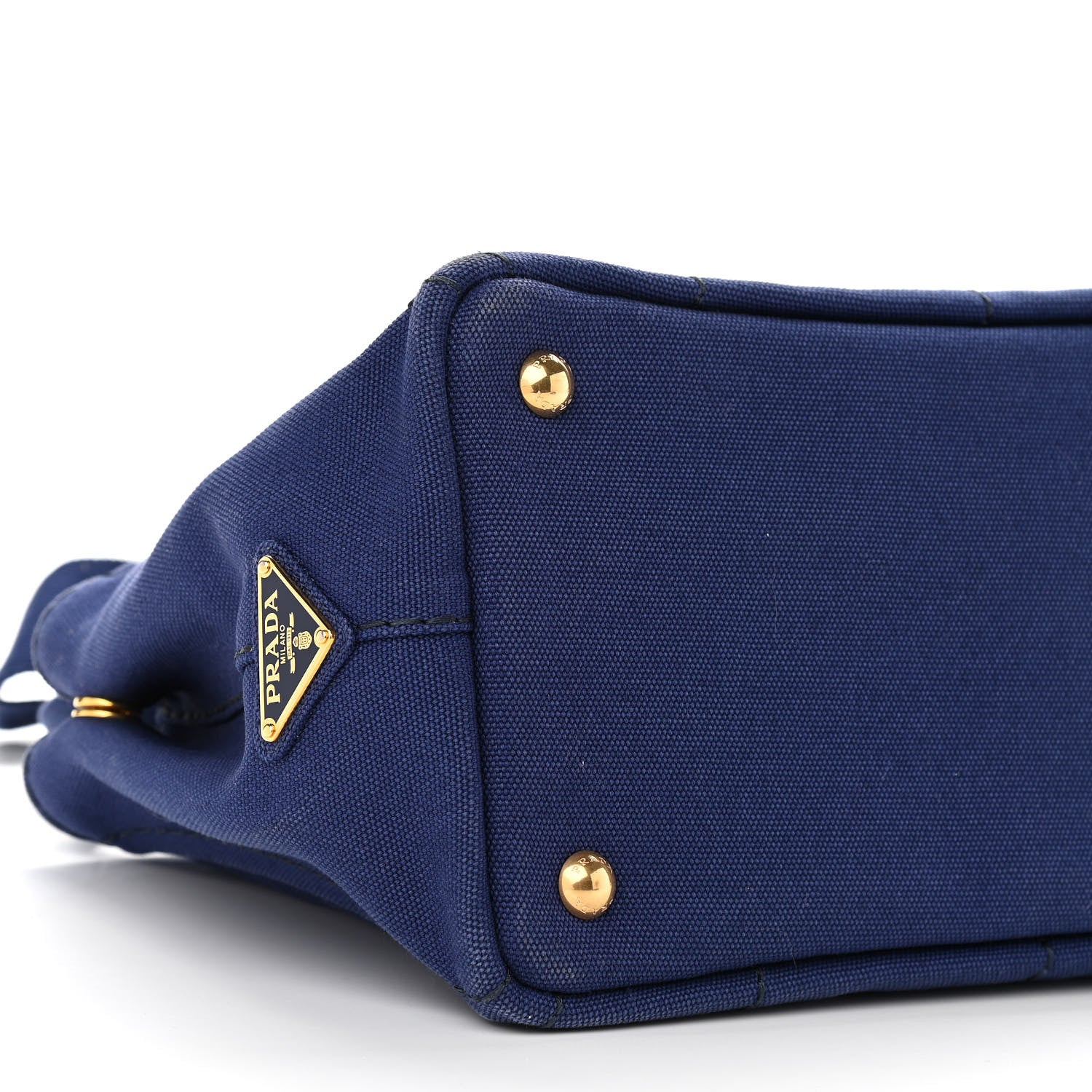 Prada Canapa Small Logo Tote Blue 4 of 8
