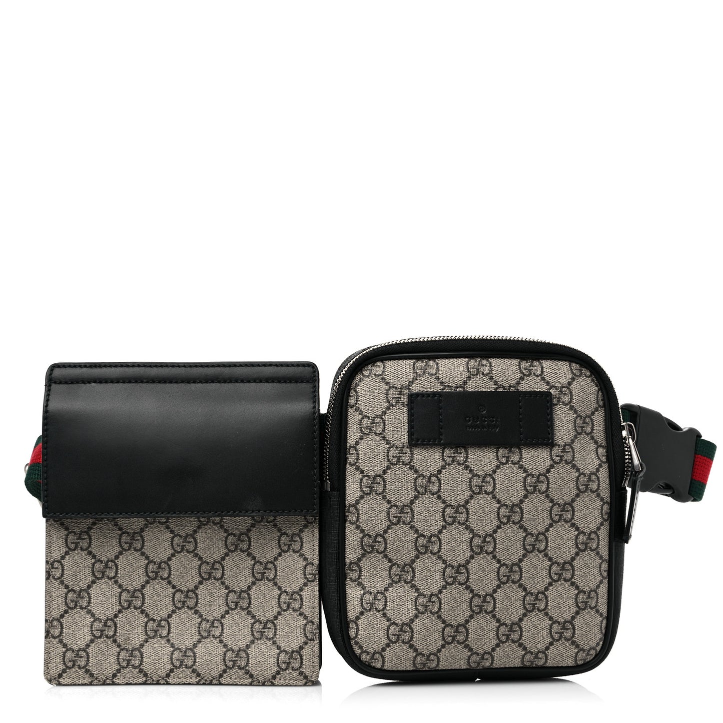 GG Supreme Monogram Web Belt Bag Black