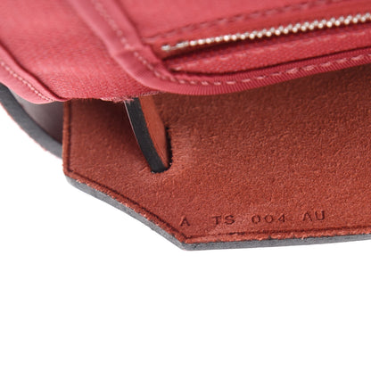 Hermes Vache Hunter Toile Herbag Zip 31 PM Rouge Grenat Rouge H 9 of 15