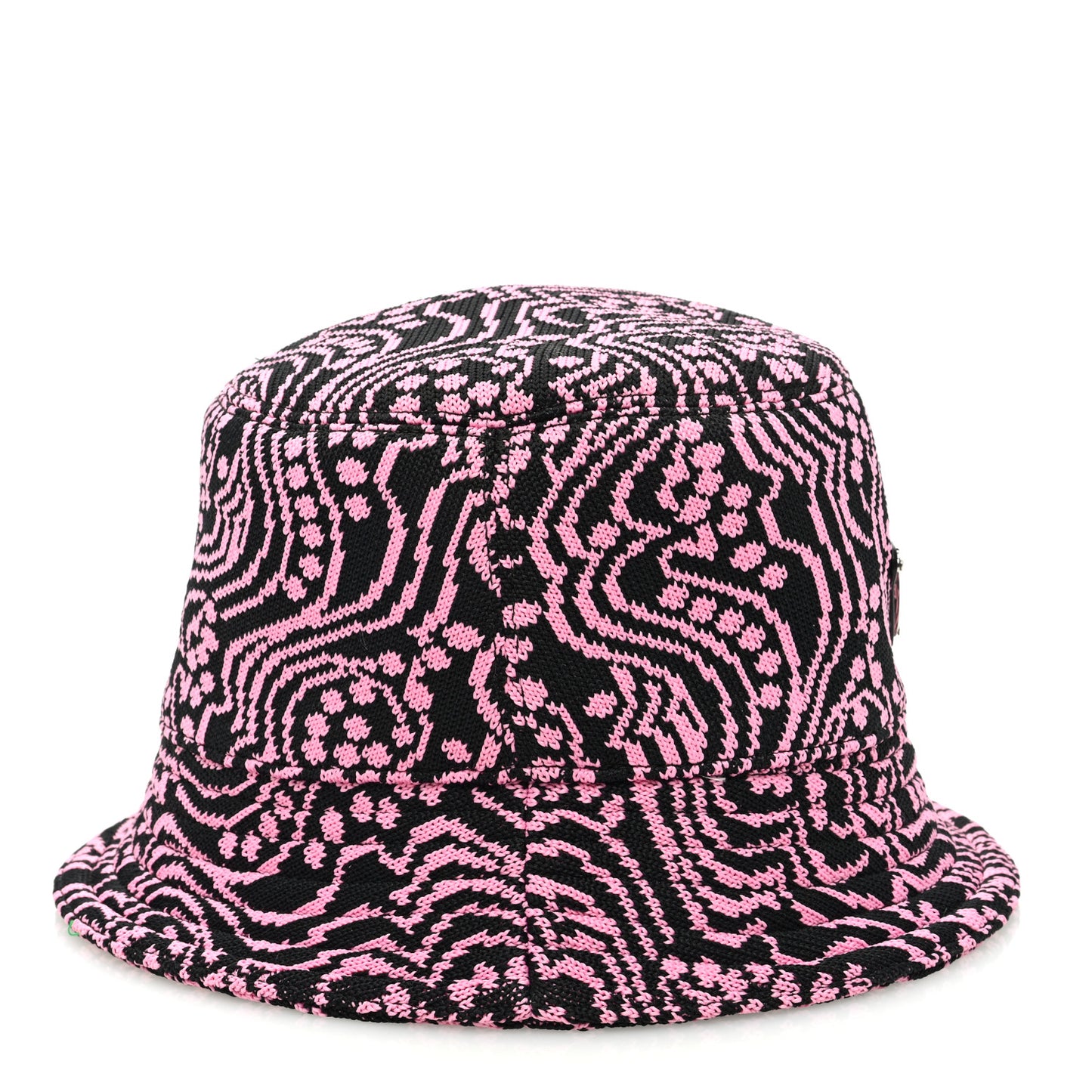 Maglia Jacquard Metal Triangle Logo Womens Bucket Hat M Black Rosa