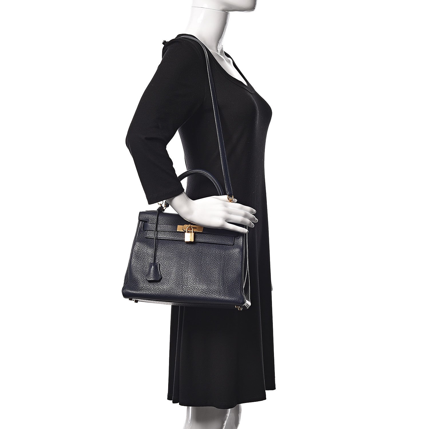 Hermes Taurillon Clemence Kelly Retourne 28 Bleu Nuit 2 of 37