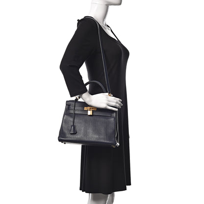Hermes Taurillon Clemence Kelly Retourne 28 Bleu Nuit 2 of 37