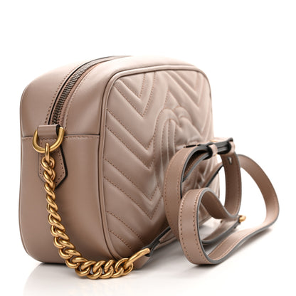 Gucci Calfskin Matelasse Small GG Marmont Chain Shoulder Bag Porcelain Rose 3 of 10