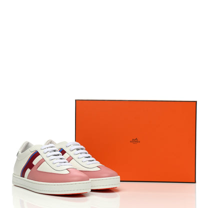 Hermes Epsom Womens Boomerang Sneakers 38 Multicolore Rose Pale 9 of 9