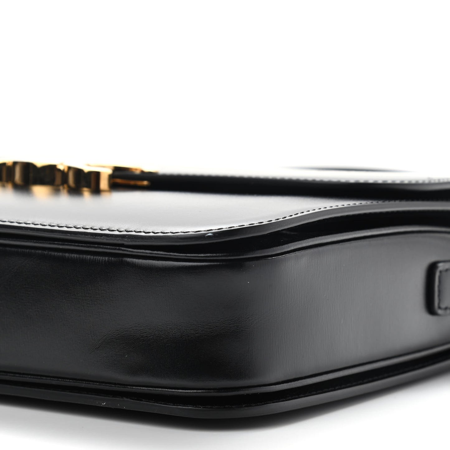 Shiny Calfskin Large Triomphe Black
