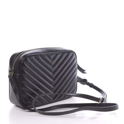 Saint Laurent Calfskin Matelasse Monogram Lou Camera Bag Black 3 of 9