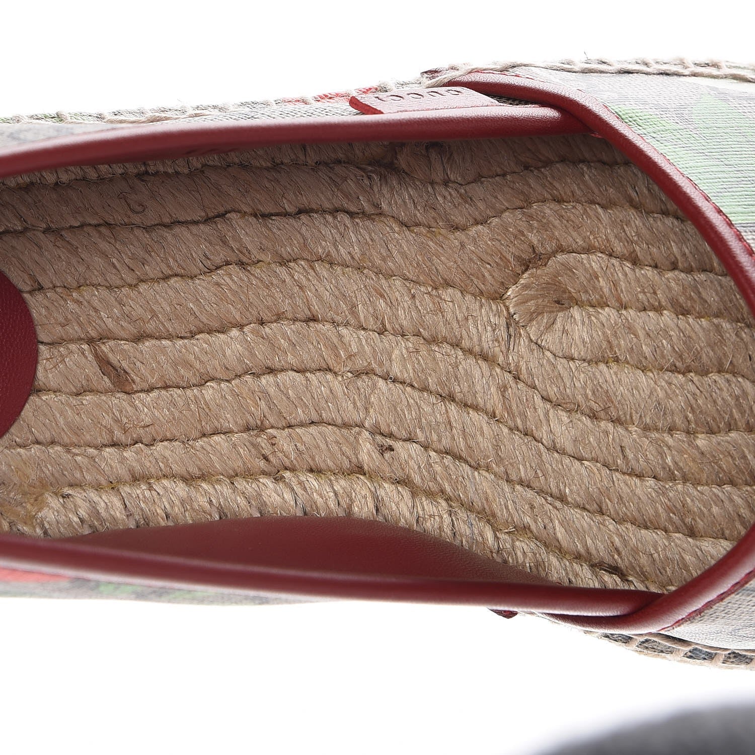 Gucci GG Supreme Monogram Tian Womens Espadrilles 41 Beige Multicolor Red 8 of 10
