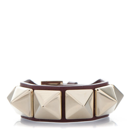Valentino Garavani Calfskin Macro Rockstud Bracelet Rubin 1 of 6