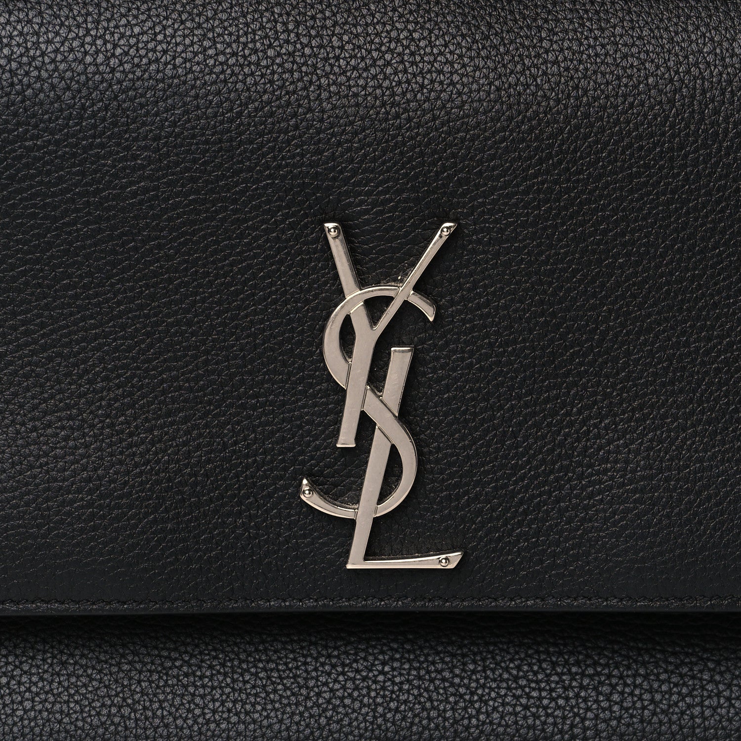 Saint Laurent Grained Calfskin Medium Monogram Sunset Crossbody Black 7 of 9
