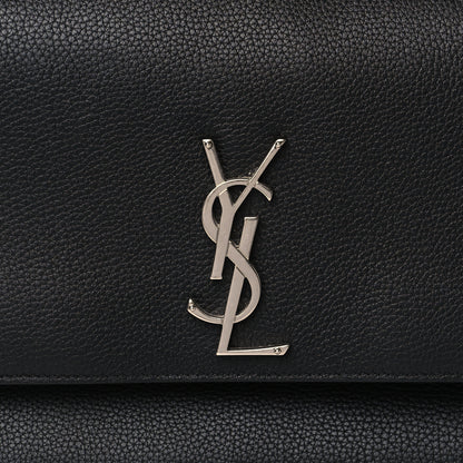 Saint Laurent Grained Calfskin Medium Monogram Sunset Crossbody Black 7 of 9