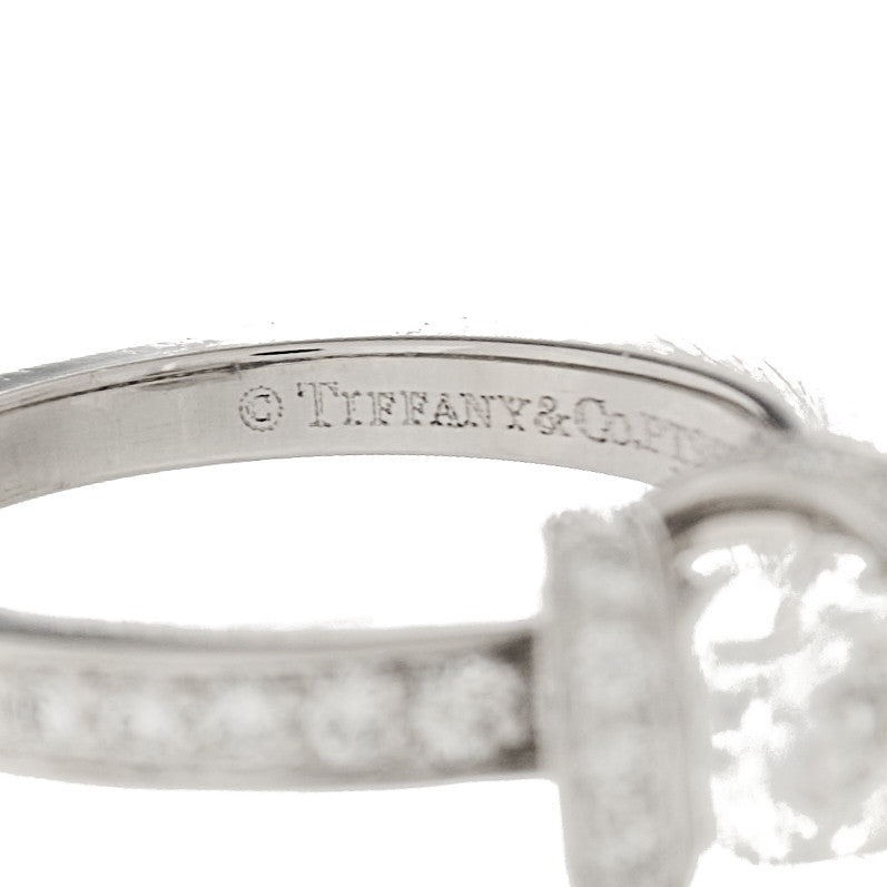 Tiffany Platinum Diamond .52 Ribbon Engagement Ring 47 4 5 of 7
