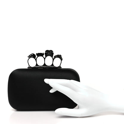 Alexander McQueen Silk Knucklebox Clutch Black 2 of 8
