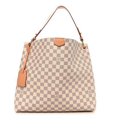 Louis Vuitton Damier Azur Graceful MM Rose Ballerine 1 of 9