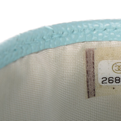 Chanel Caviar Quilted Card Holder Light Blue 8 of 9