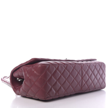 Chanel Lambskin Chevron Quilted Large Surpique Flap Dark Red 4 of 11
