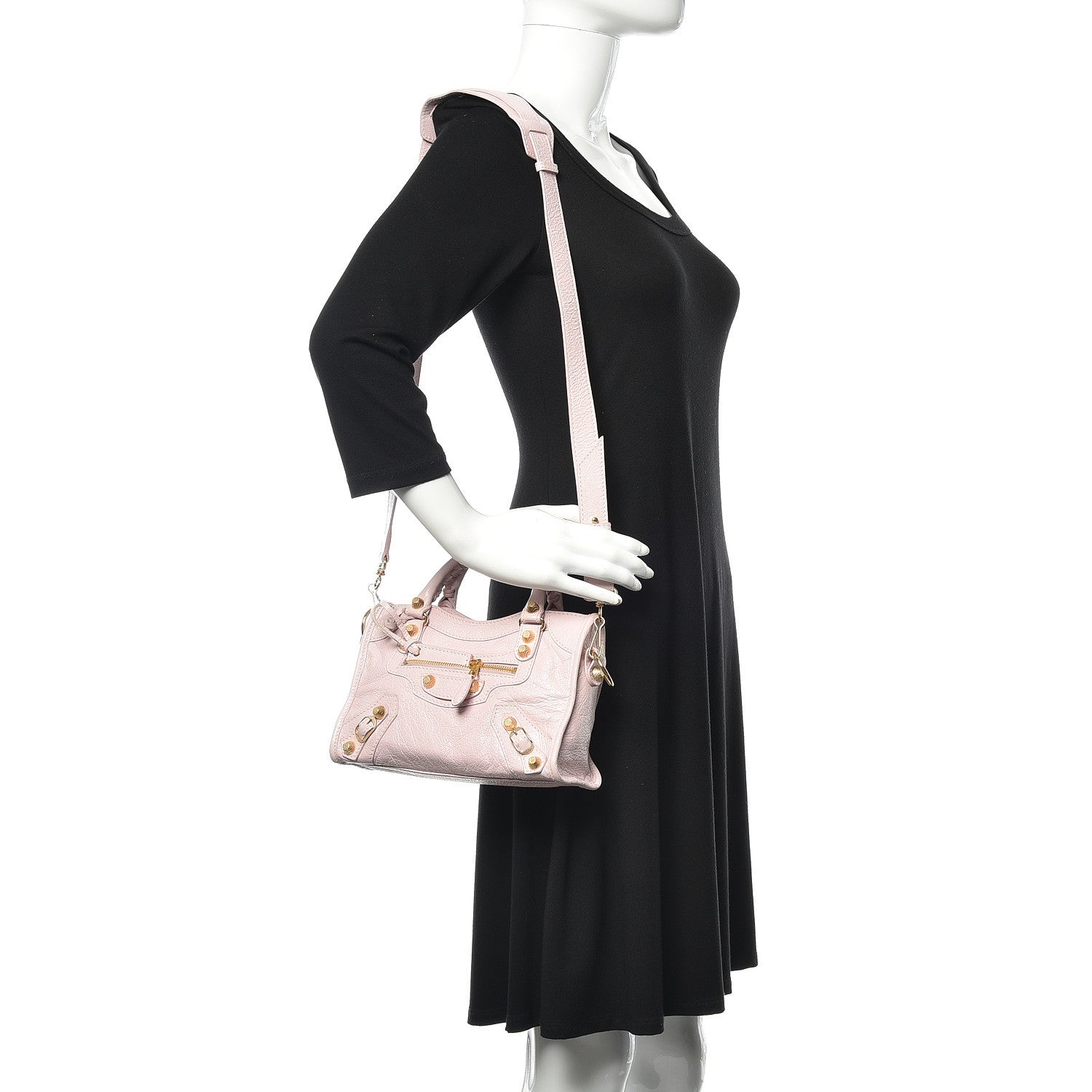 Balenciaga Agneau Giant 12 Gold Hardware Mini City Rose Poudre Rose Petunia 2 of 11