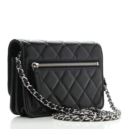 Chanel Caviar Quilted Mini Wallet On Chain WOC Black 4 of 11