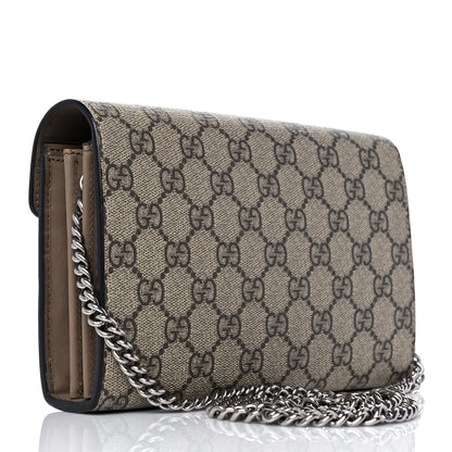 Gucci GG Supreme Monogram Mini Dionysus Chain Wallet Beige Taupe 3 of 9