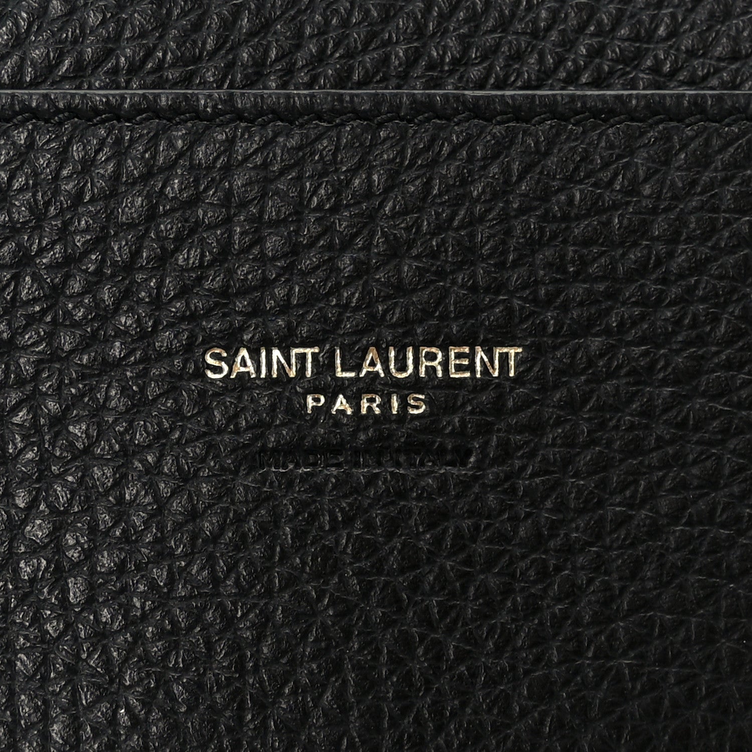 Saint Laurent Grained Deerskin Paris VII Small Flat Hobo Black 7 of 12