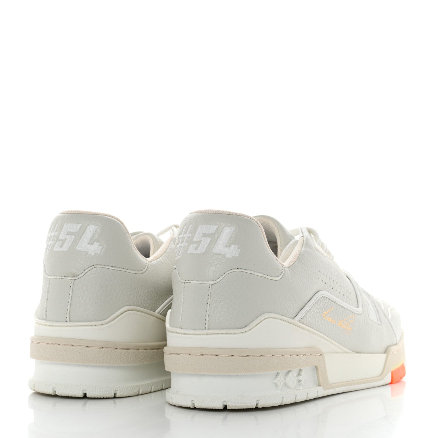 Louis Vuitton Calfskin Mens LV Trainer Sneakers 8 White 4 of 9