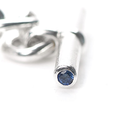 David Yurman Sterling Silver Blue Sapphire 9.5mm Cushion Link Chain Necklace 4 of 5