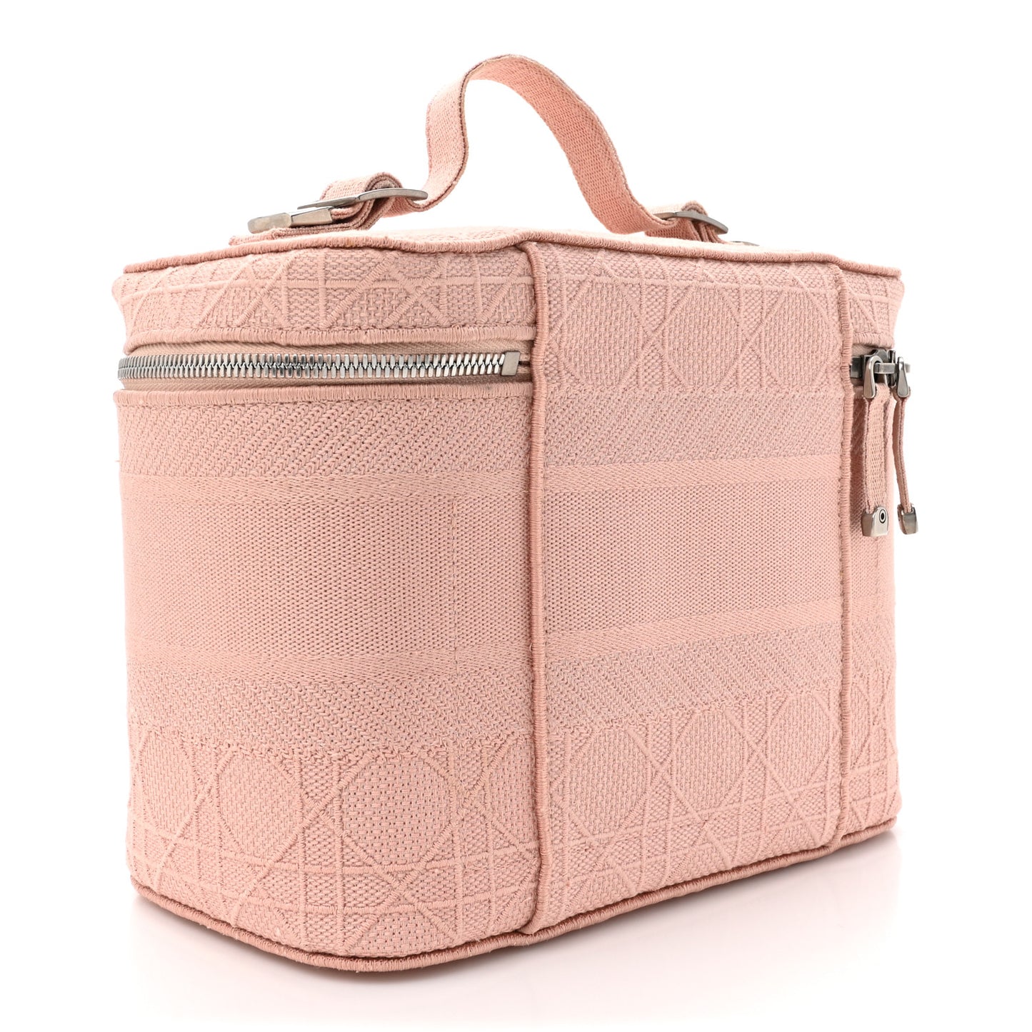 Canvas Embroidered Cannage Diortravel Vanity Case Bois de Rose