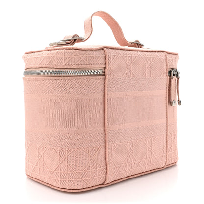 Christian Dior Canvas Embroidered Cannage Diortravel Vanity Case Bois de Rose 3 of 7