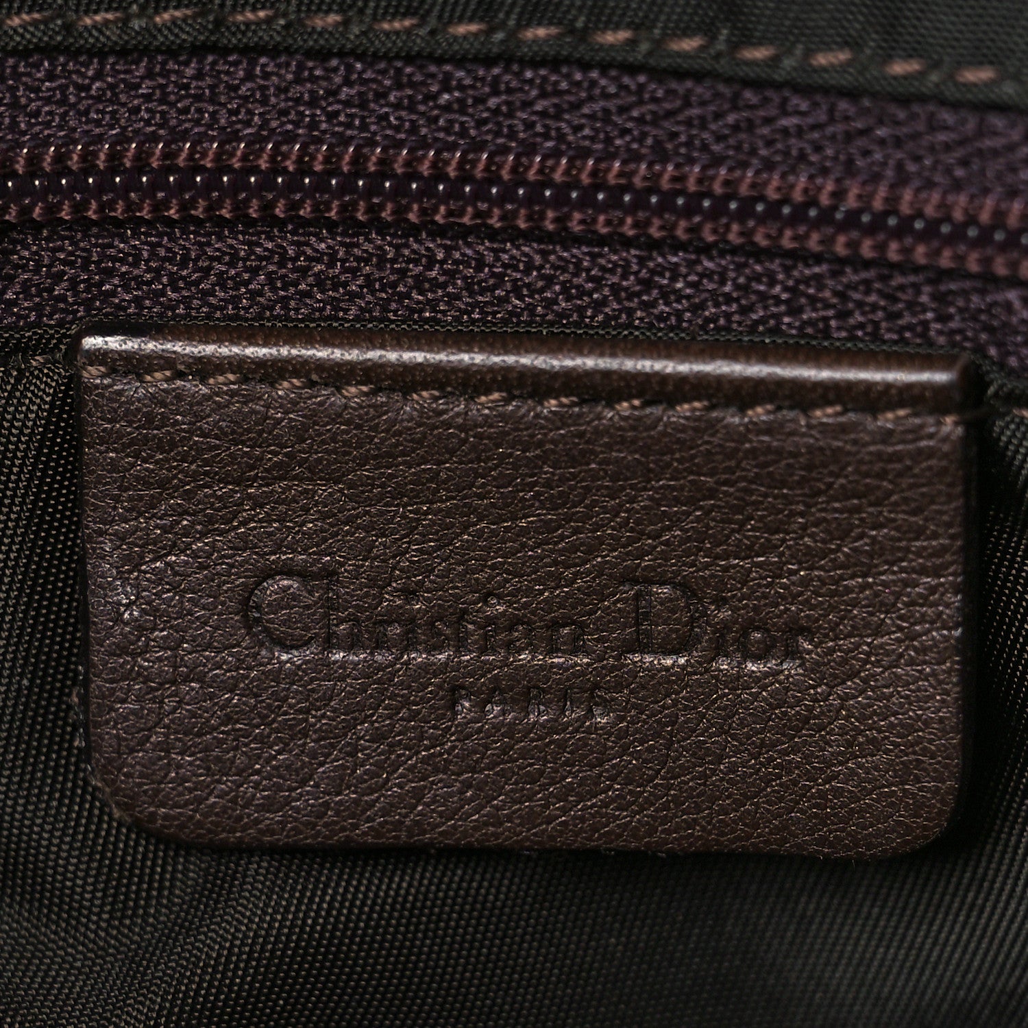 Christian Dior Calfskin Saddle Bag Brown 7 of 15