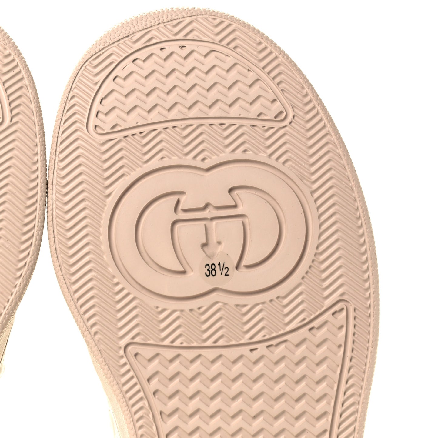 Calfskin GG Tennis Embossed Womens Platform 55mm Sneakers 38.5 White
