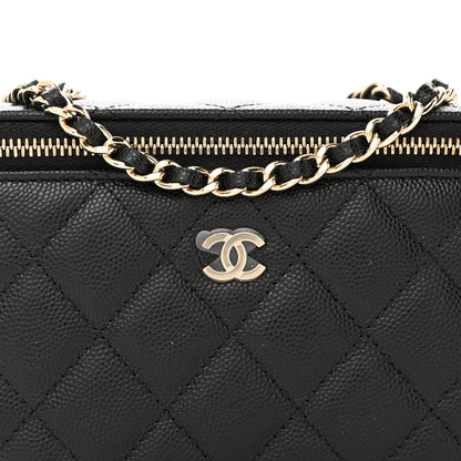 Chanel Caviar Quilted Small Vanity Case With Chain Black 8 of 12