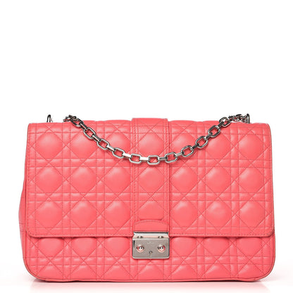 Christian Dior Lambskin Cannage Large Miss Dior Flap Coral 1 of 8