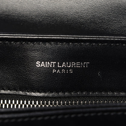 Saint Laurent Calfskin Y Quilted Monogram Toy Loulou Crossbody Bag Black 6 of 11