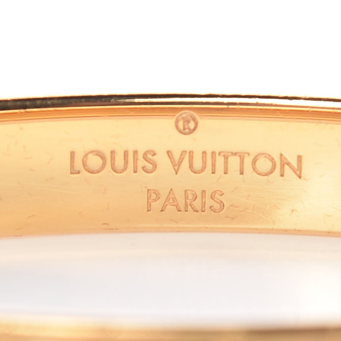 Brass Monogram Nanogram Cuff M Gold