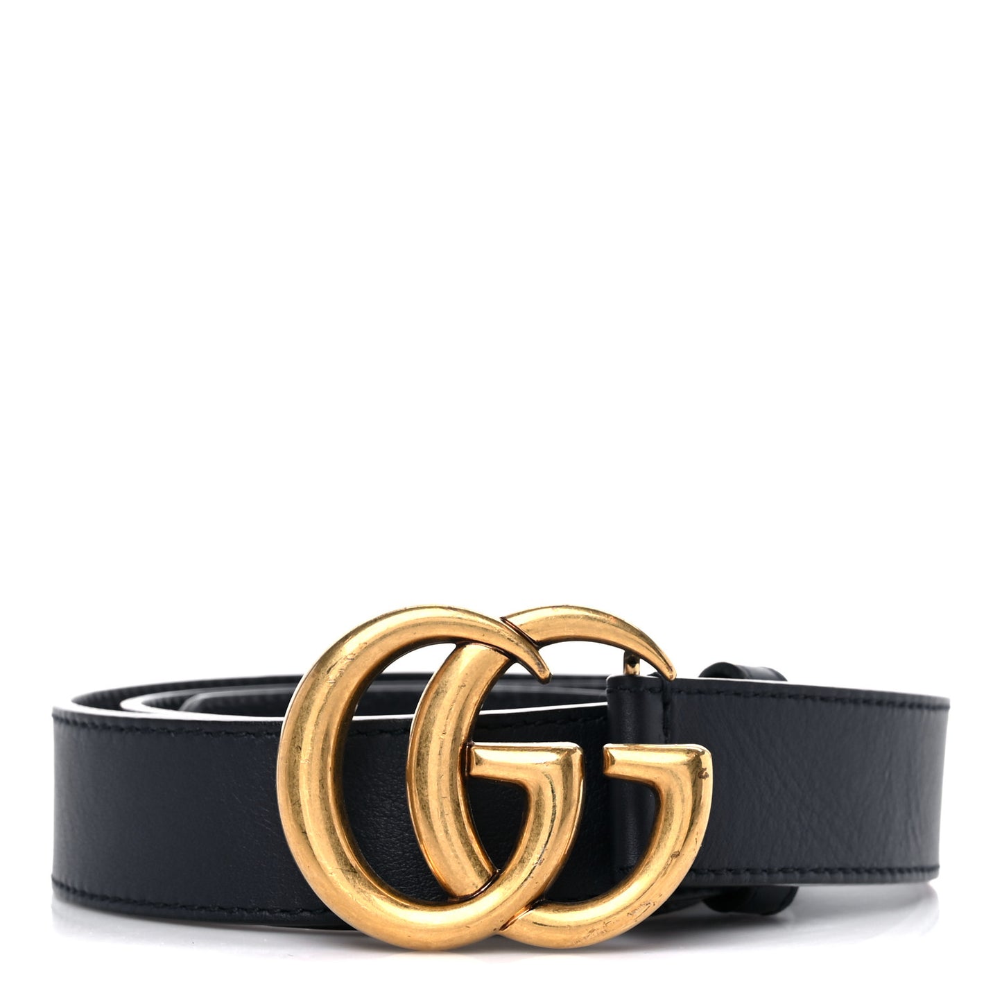 Moon Calfskin Double G 30mm Belt 80 32 Blue