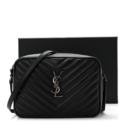 Saint Laurent Calfskin Matelasse Monogram Lou Camera Bag Black 11 of 11