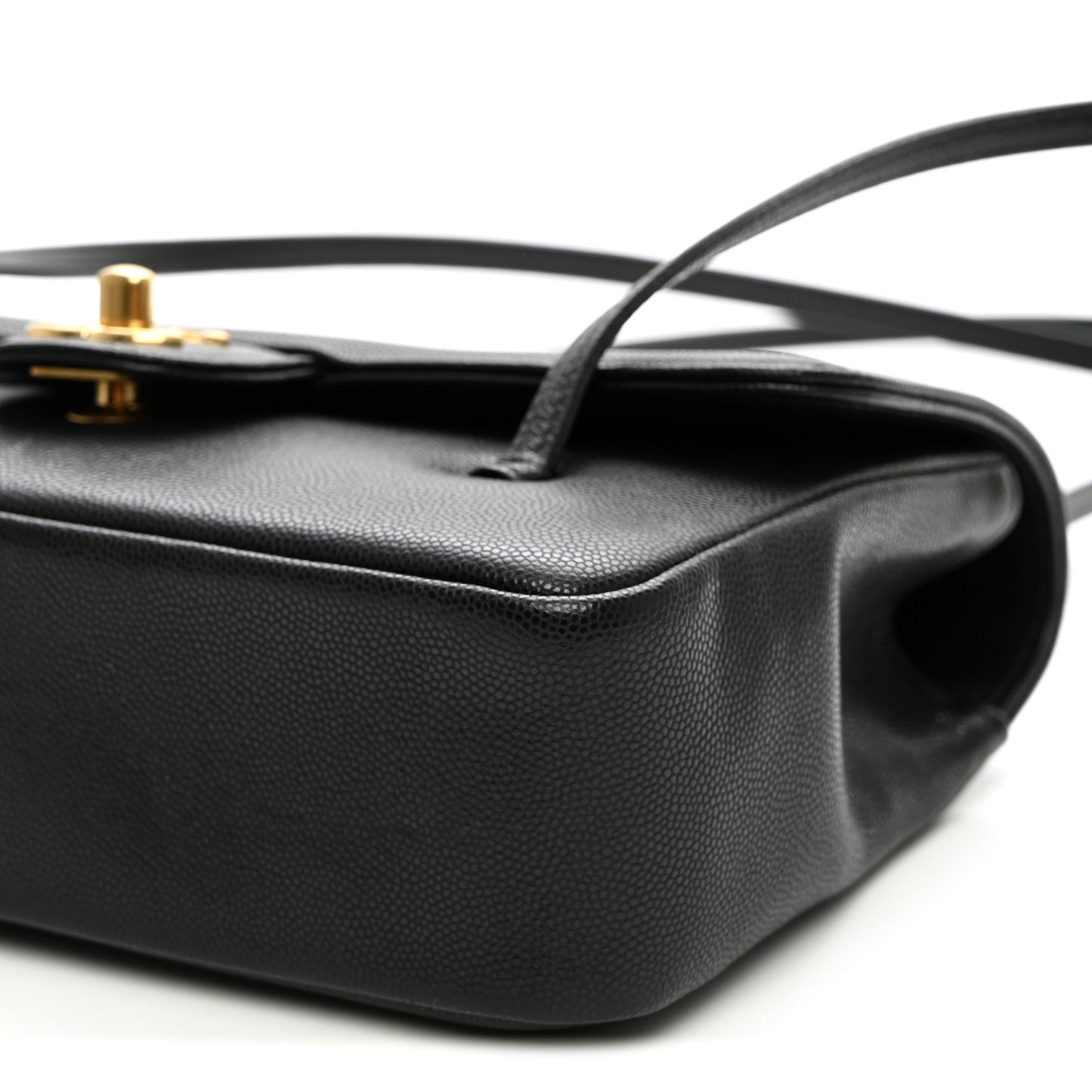 Shiny Caviar Preppy Coco Small Flap Navy