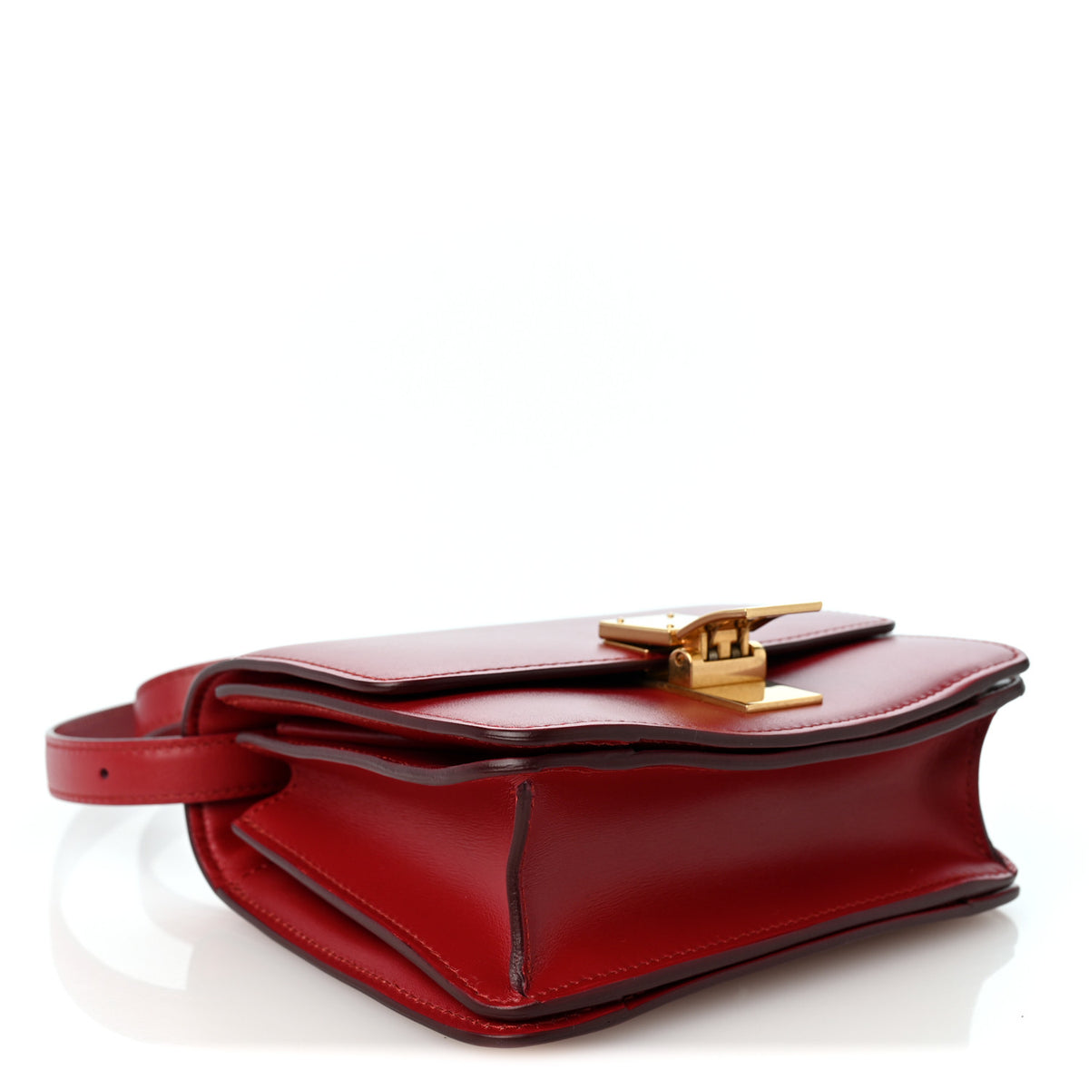 Smooth Calfskin Small Classic Box Flap Bag Red
