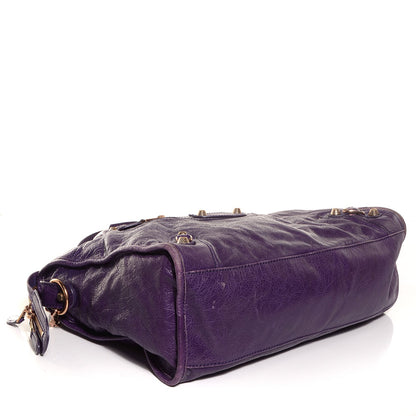 Balenciaga Agneau Giant 12 Rose Gold Hardware City Dark Violet 7 of 12
