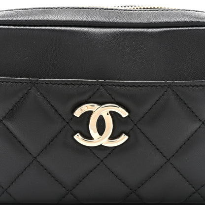 Chanel Lambskin Quilted Waist Bag With Pouch Black 9 of 11