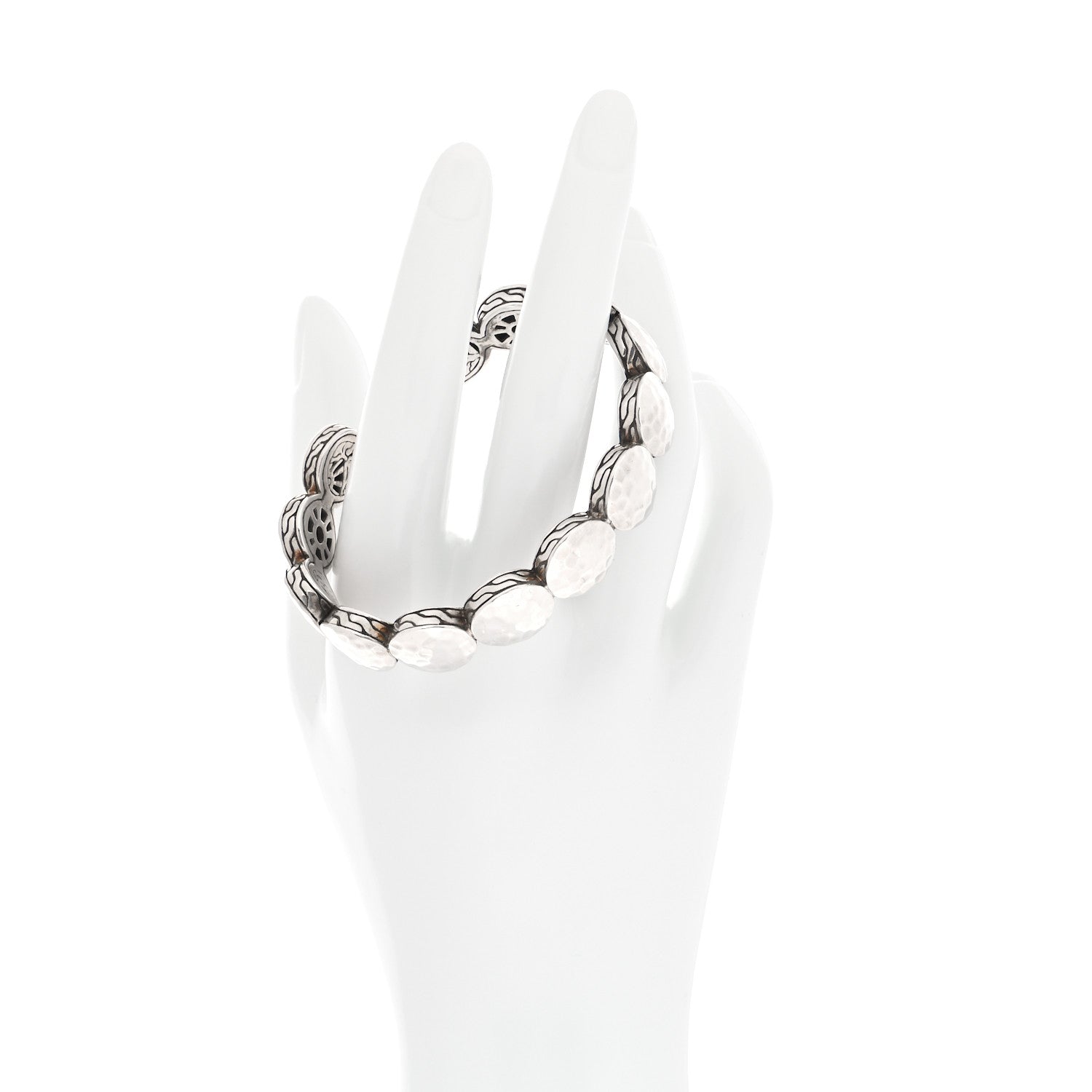 John Hardy Sterling Silver Hammered Palu Dot Cuff Bracelet 2 of 5