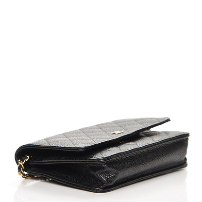 Chanel Caviar Quilted Wallet On Chain WOC Black 4 of 9