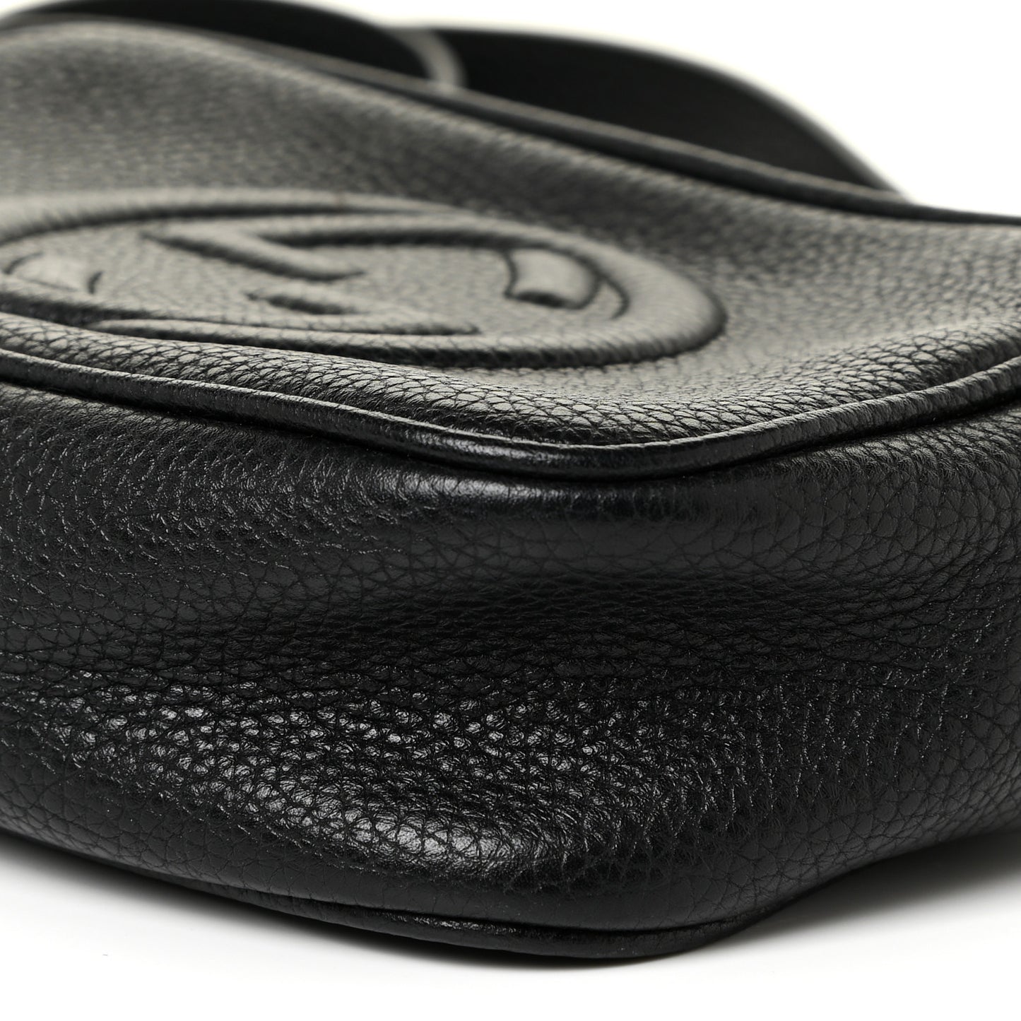 Pebbled Calfskin Mini Soho Disco Bag Black