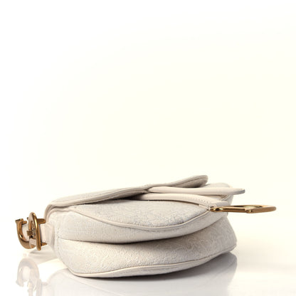 Christian Dior Oblique Mini Saddle Bag White 3 of 4