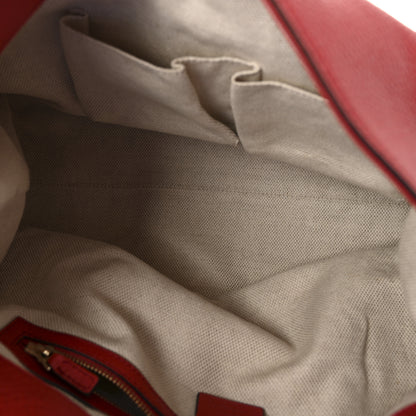Gucci Pebbled Calfskin Medium Soho Chain Shoulder Bag Tabasco Red 5 of 10