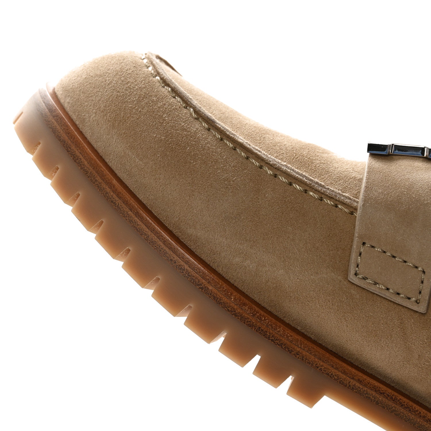 Hermes Suede Goatskin Womens Faubourg Loafers 39 Argile 11 of 12