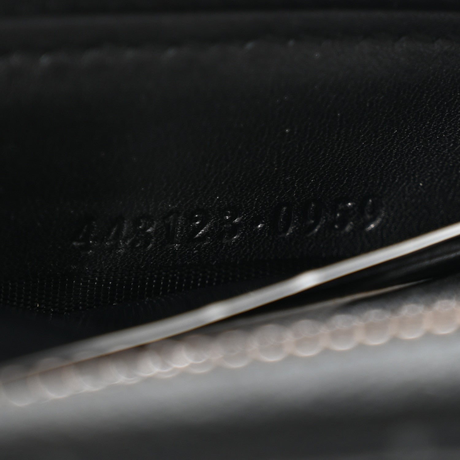 Gucci Calfskin Matelasse Pearly GG Marmont Zip Around Wallet Black 7 of 9