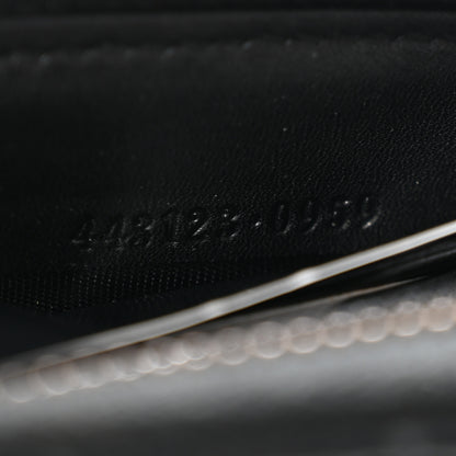 Gucci Calfskin Matelasse Pearly GG Marmont Zip Around Wallet Black 7 of 9