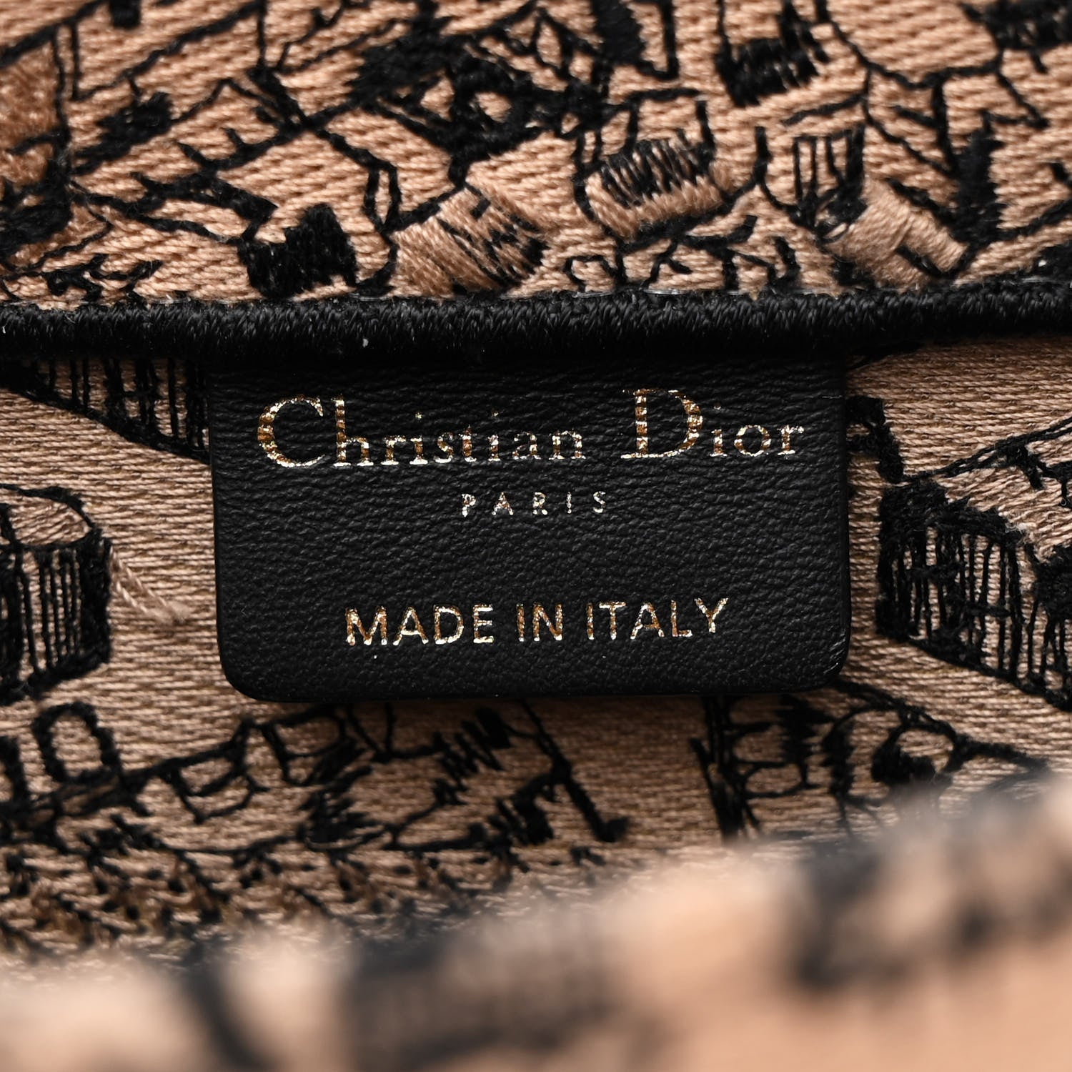 Christian Dior Canvas Embroidered Small Plan De Paris Book Tote Beige Multi 6 of 10
